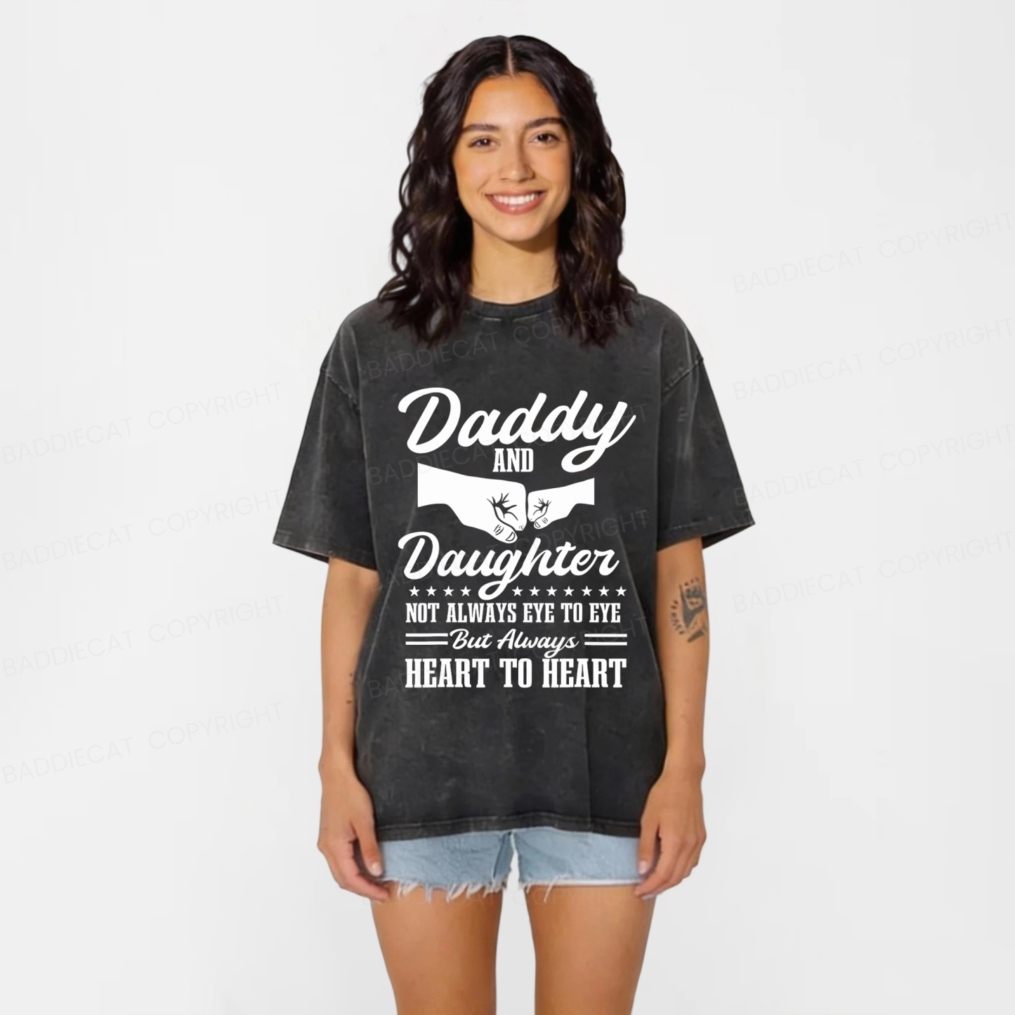 Baddiecat Daddy Washed T-shirt