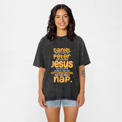 Baddiecat Funny Christian Washed T-shirt
