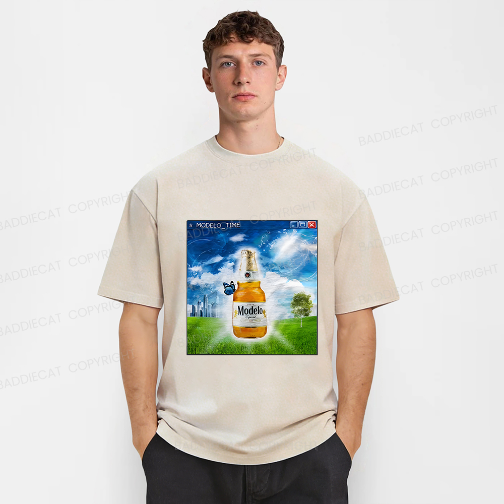 Baddiecat Funny Meme Washed T-shirt