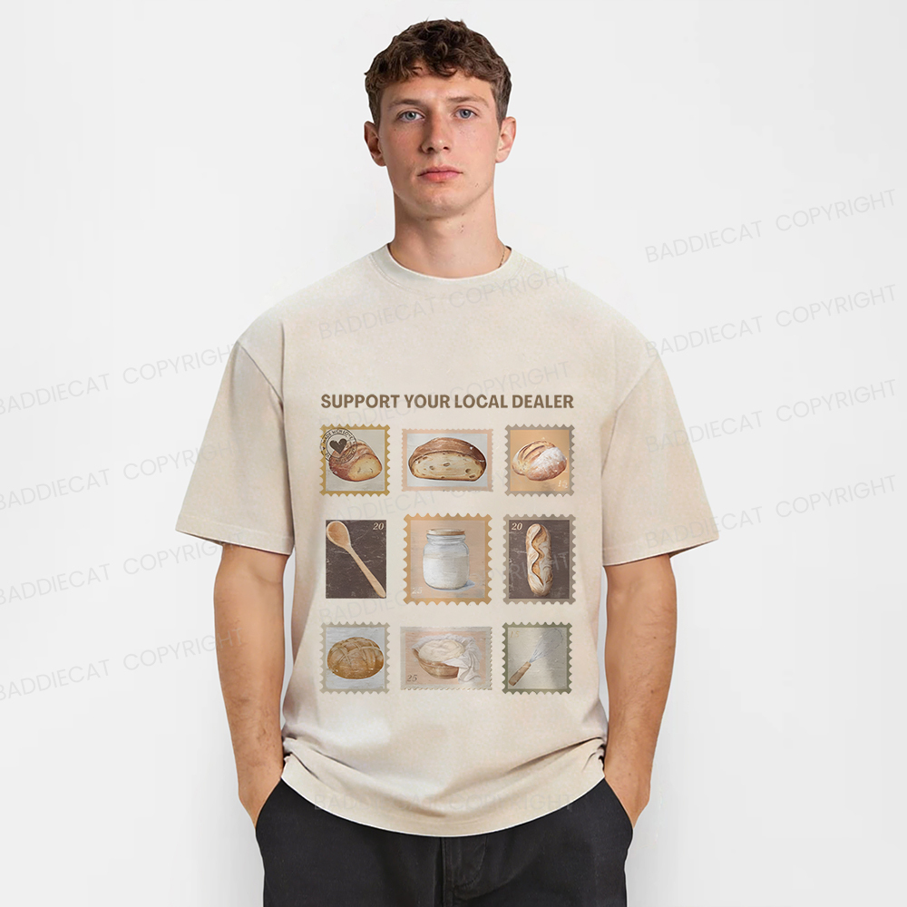 Baddiecat Bake Bread Washed T-shirt