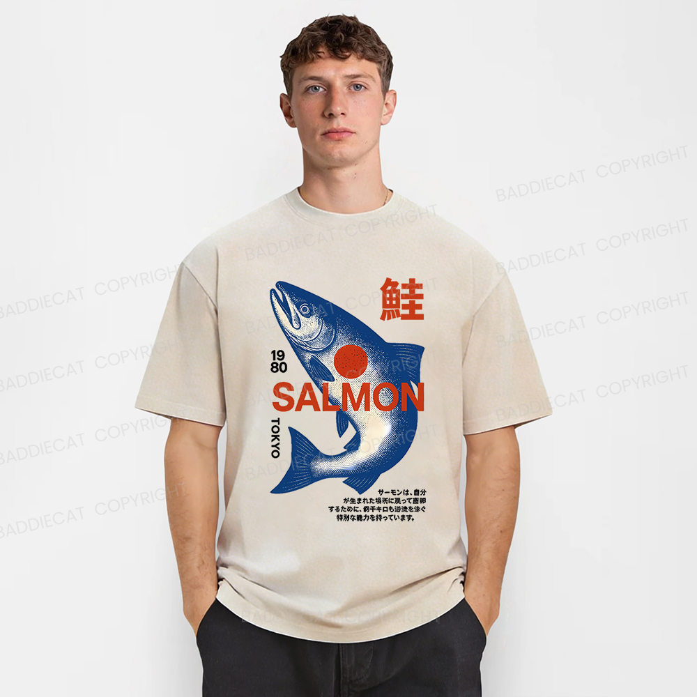Baddiecat Salmon Washed T-shirt