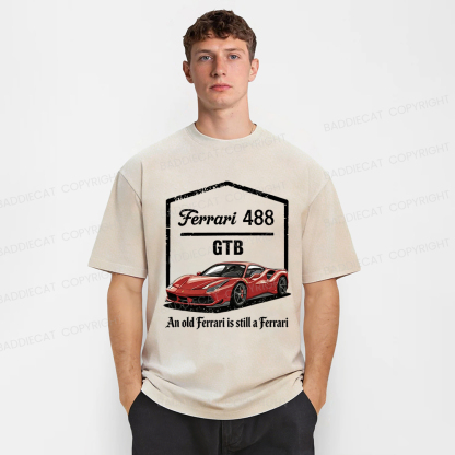 Baddiecat Ferrari 488 Washed T-shirt