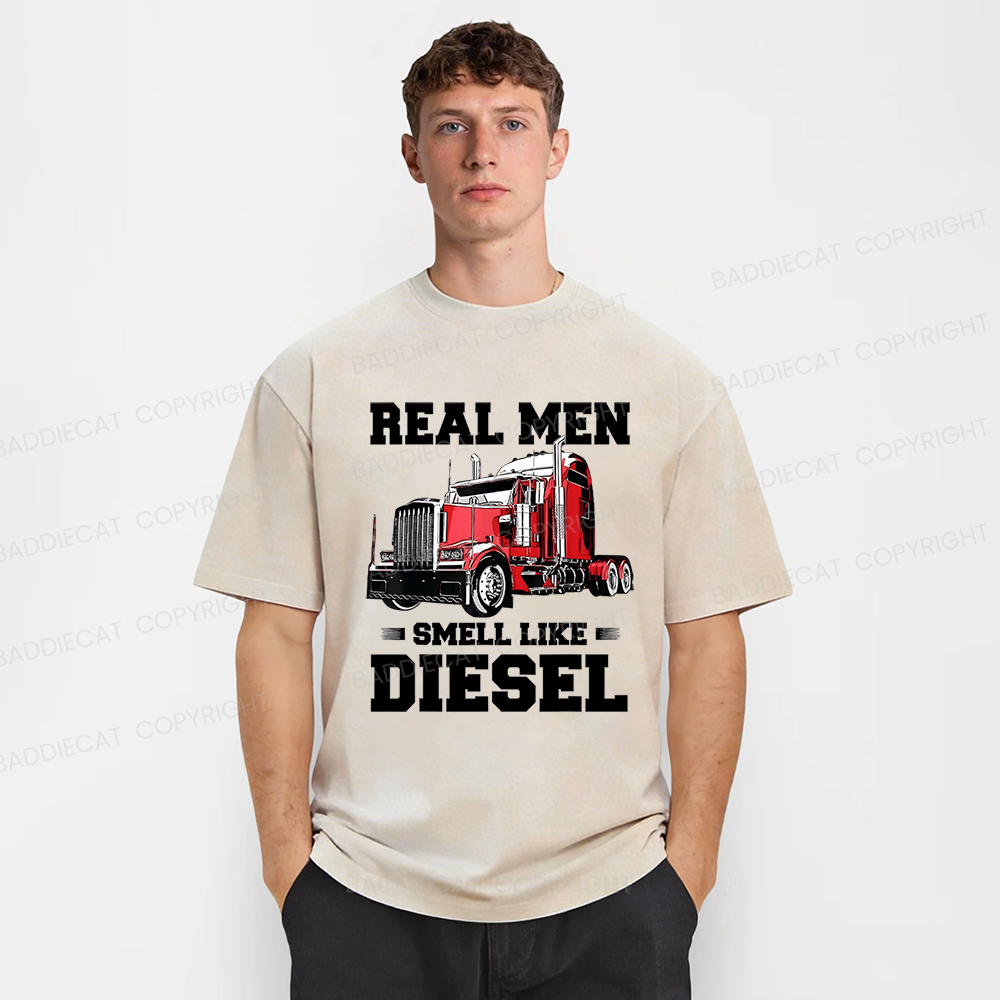 Baddiecat Funny Trucker Gifts Washed T-shirt