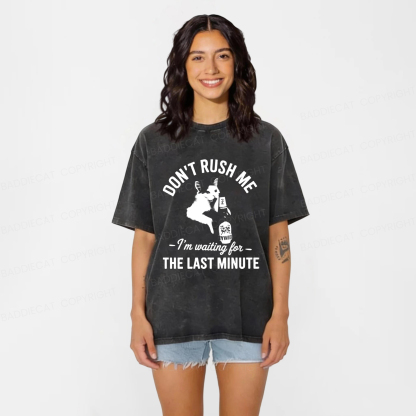Baddiecat Cat Don't Rush Me Washed T-shirt