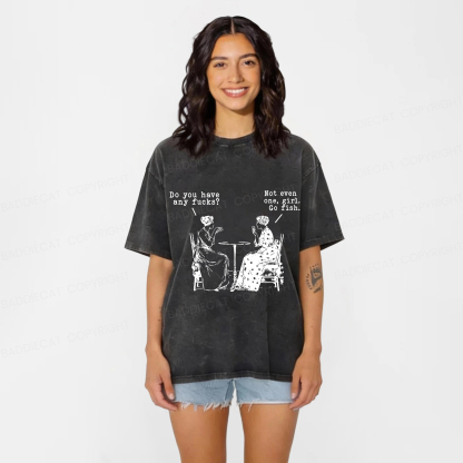 Baddiecat Lady's Fun Chat Washed T-shirt