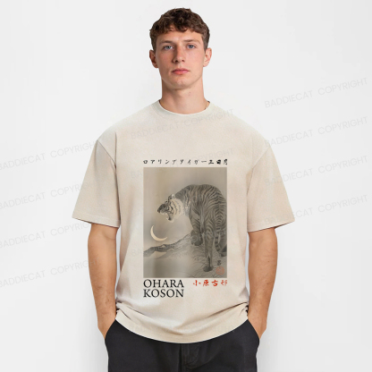 Baddiecat Tokyo Japanese Tiger Washed T-shirt