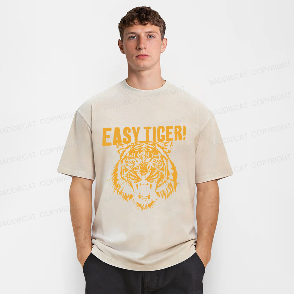 Baddiecat Easy Tiger Washed T-shirt