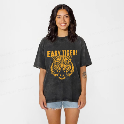 Baddiecat Easy Tiger Washed T-shirt