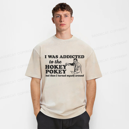 Baddiecat Hokey Pokey Funny Pun Dance Washed T-shirt