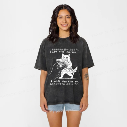Baddiecat I Hope You Like It Washed T-Shirt