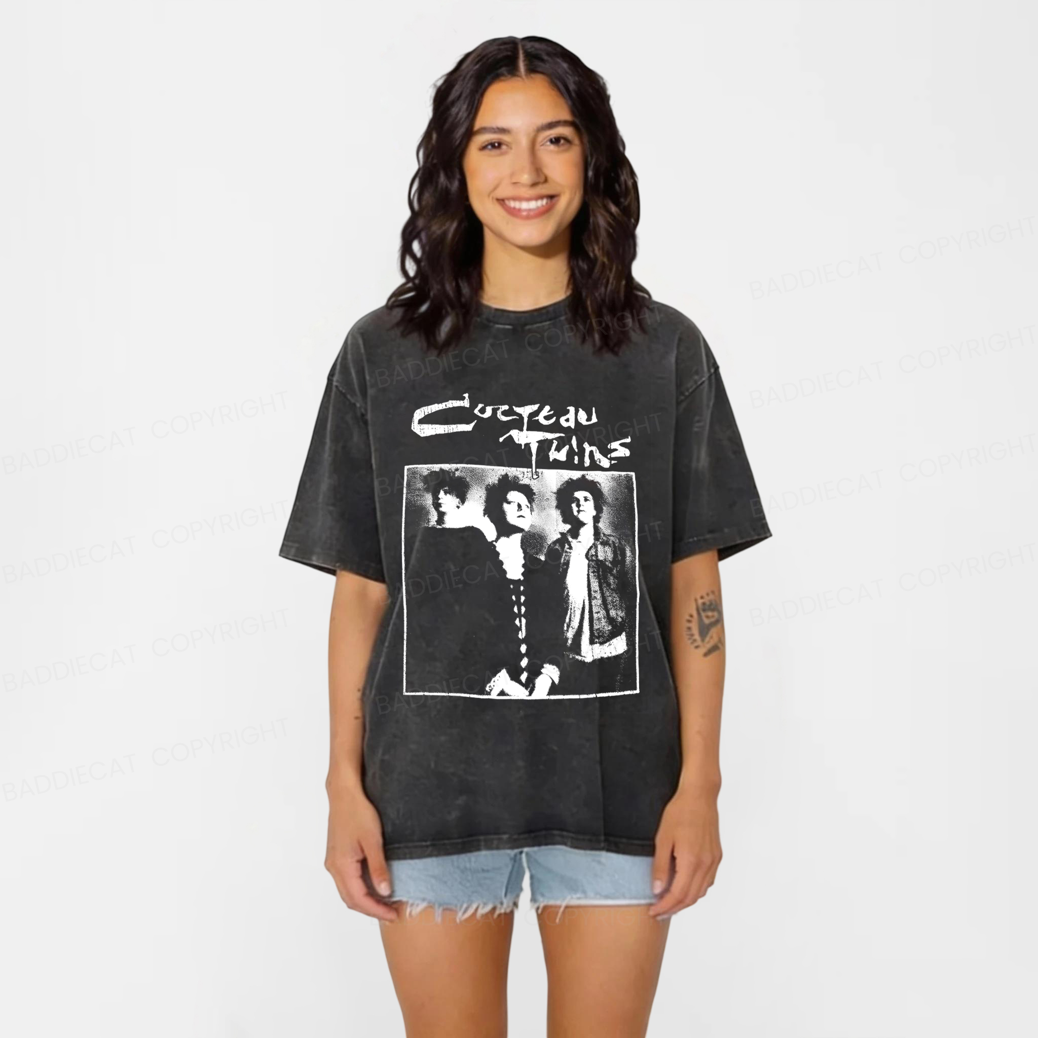 Baddiecat Cocteau Twins Promo Washed T-shirt
