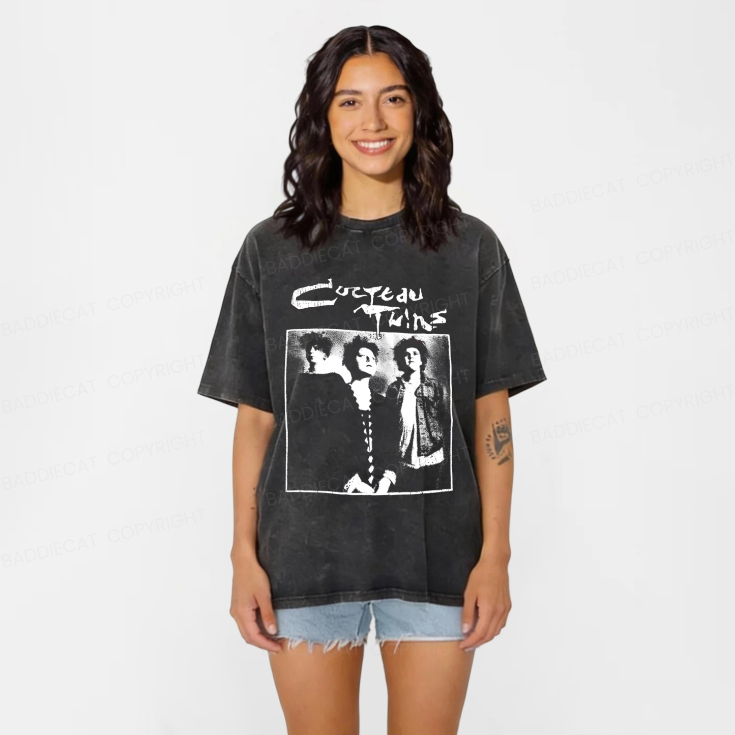 Baddiecat Cocteau Twins Promo Washed T-shirt