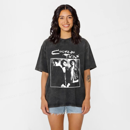 Baddiecat Cocteau Twins Promo Washed T-shirt