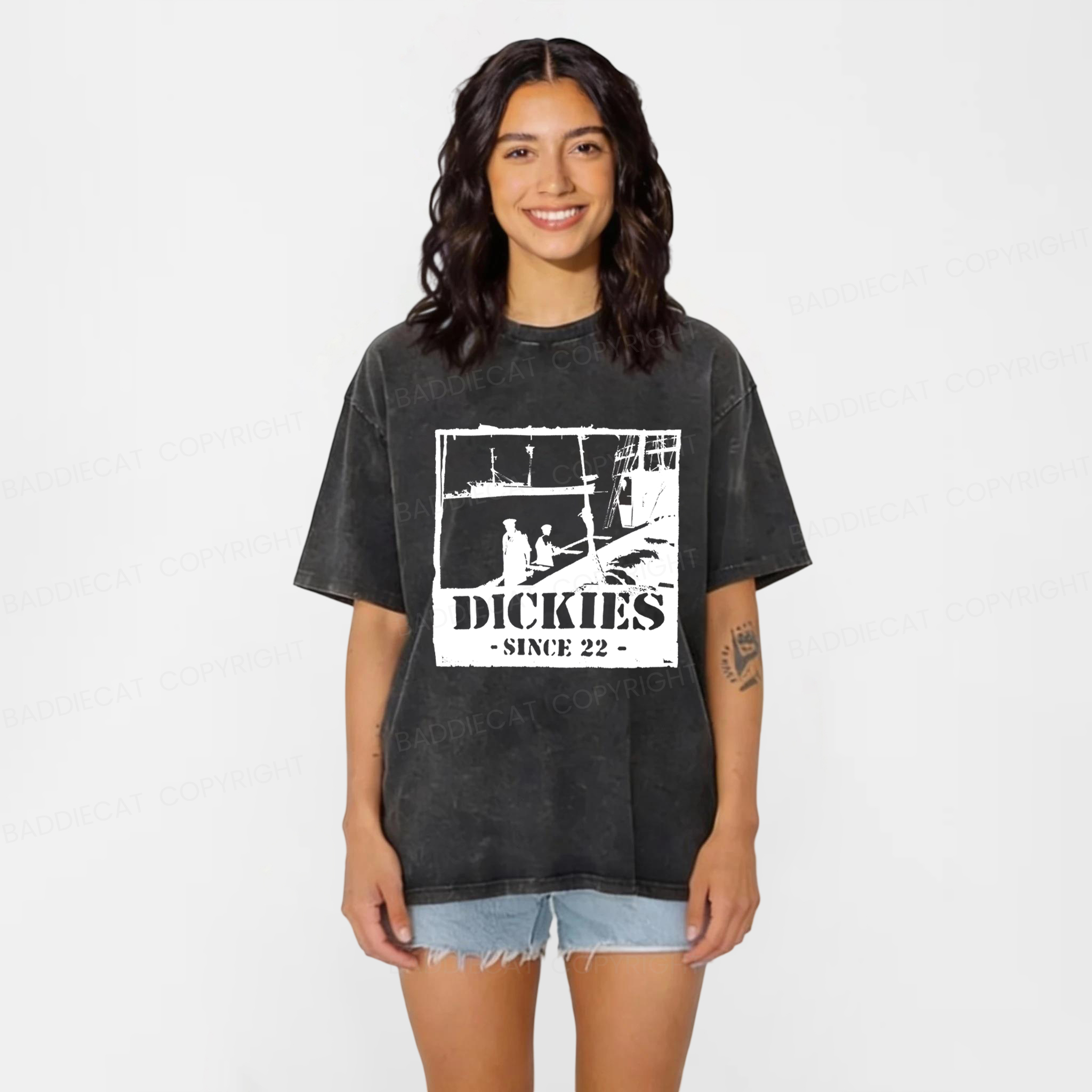 Baddiecat Dickies Harbor Vintage Washed T-shirt