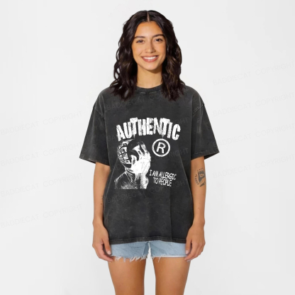 Baddiecat Y2k Retro Graphic Authentic Washed T-Shirt