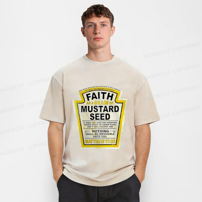 Baddiecat Faith As A Grain Of Mustard Weed Washed T-shirt