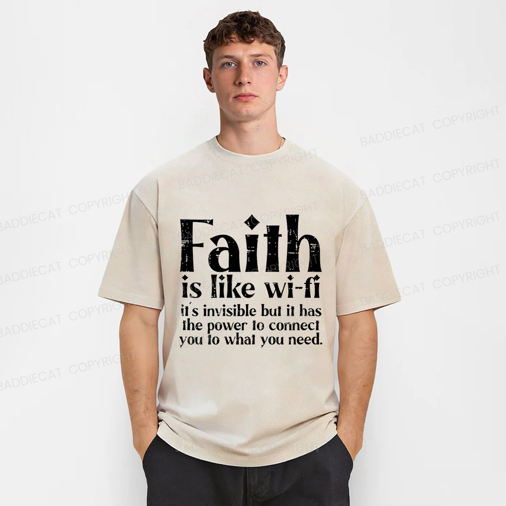 Baddiecat Jesus Christian Faith Washed T-shirt