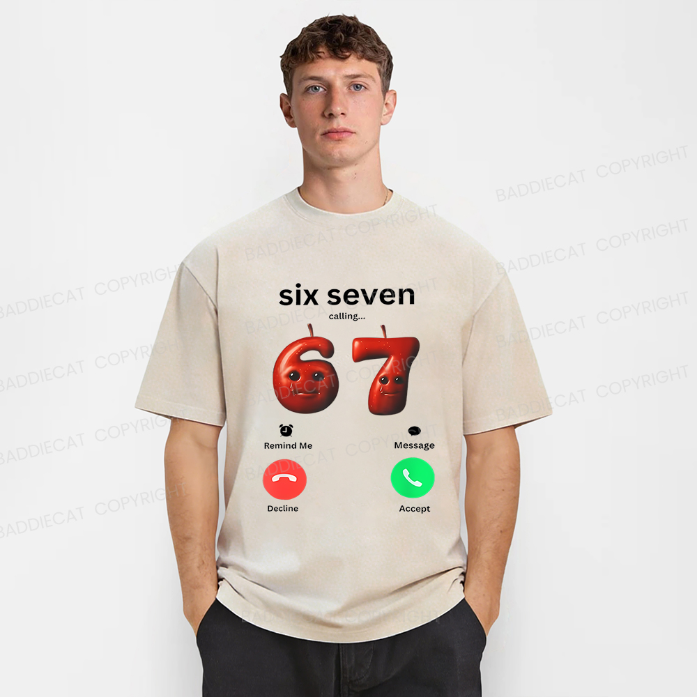 Baddiecat Sixty-Seven Fans Calling Washed T-shirt