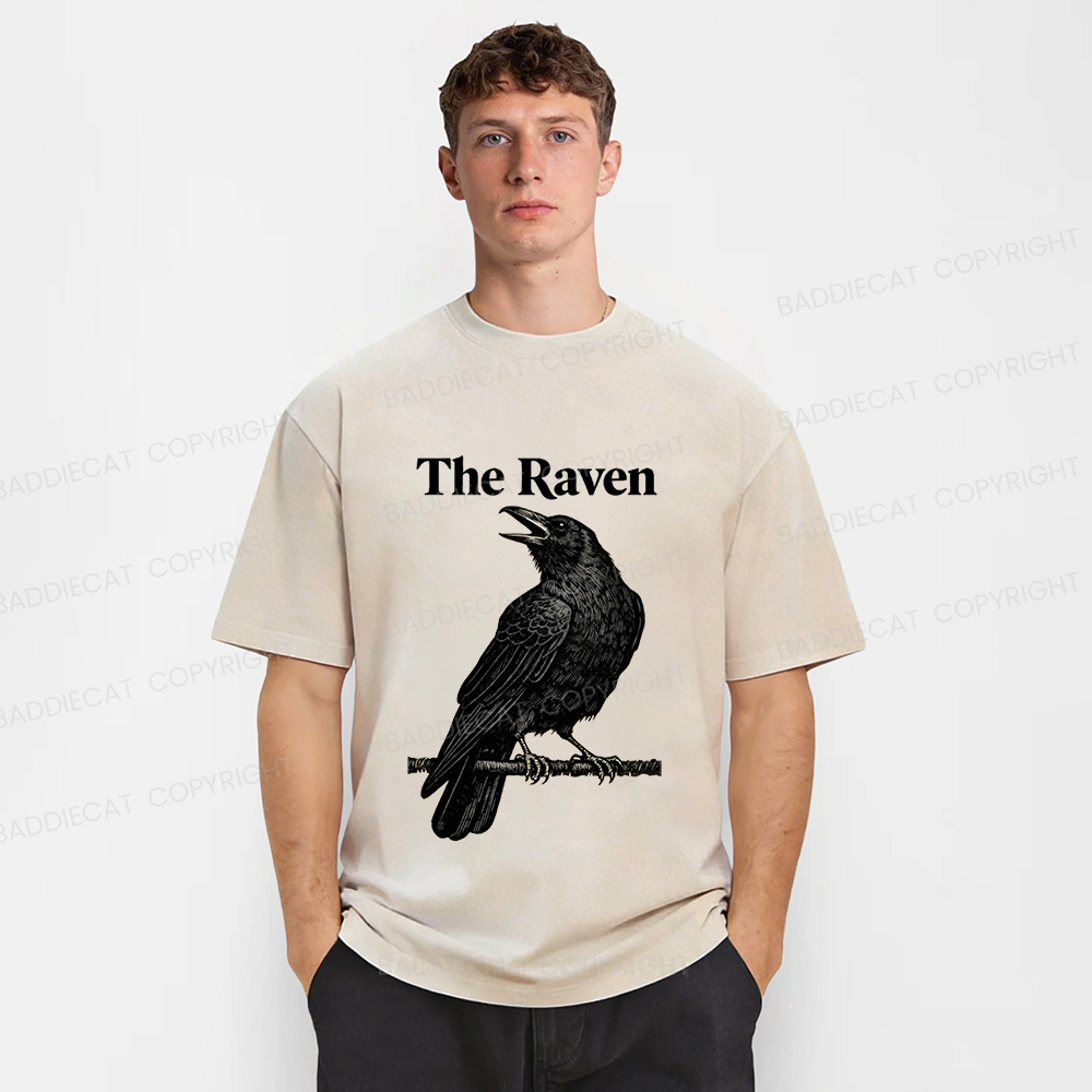 Baddiecat The Raven Washed T-shirt