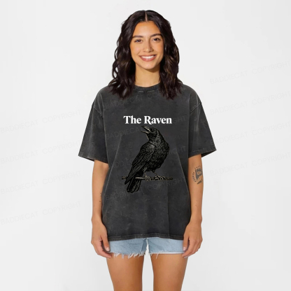 Baddiecat The Raven Washed T-shirt