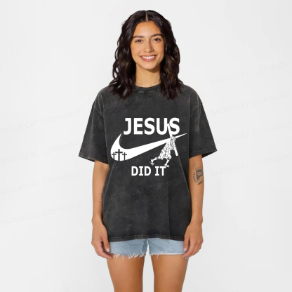 Baddiecat Funny Jesus Washed T-shirt