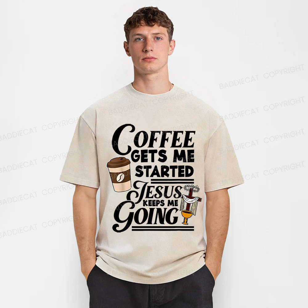Baddiecat Jesus Christian Faith Washed T-shirt