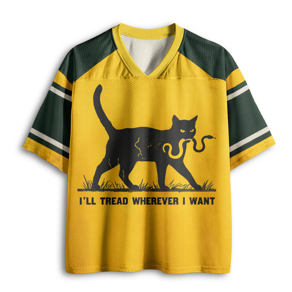 Baddiecat I'll Tread Wherever I Want Mesh Jersey