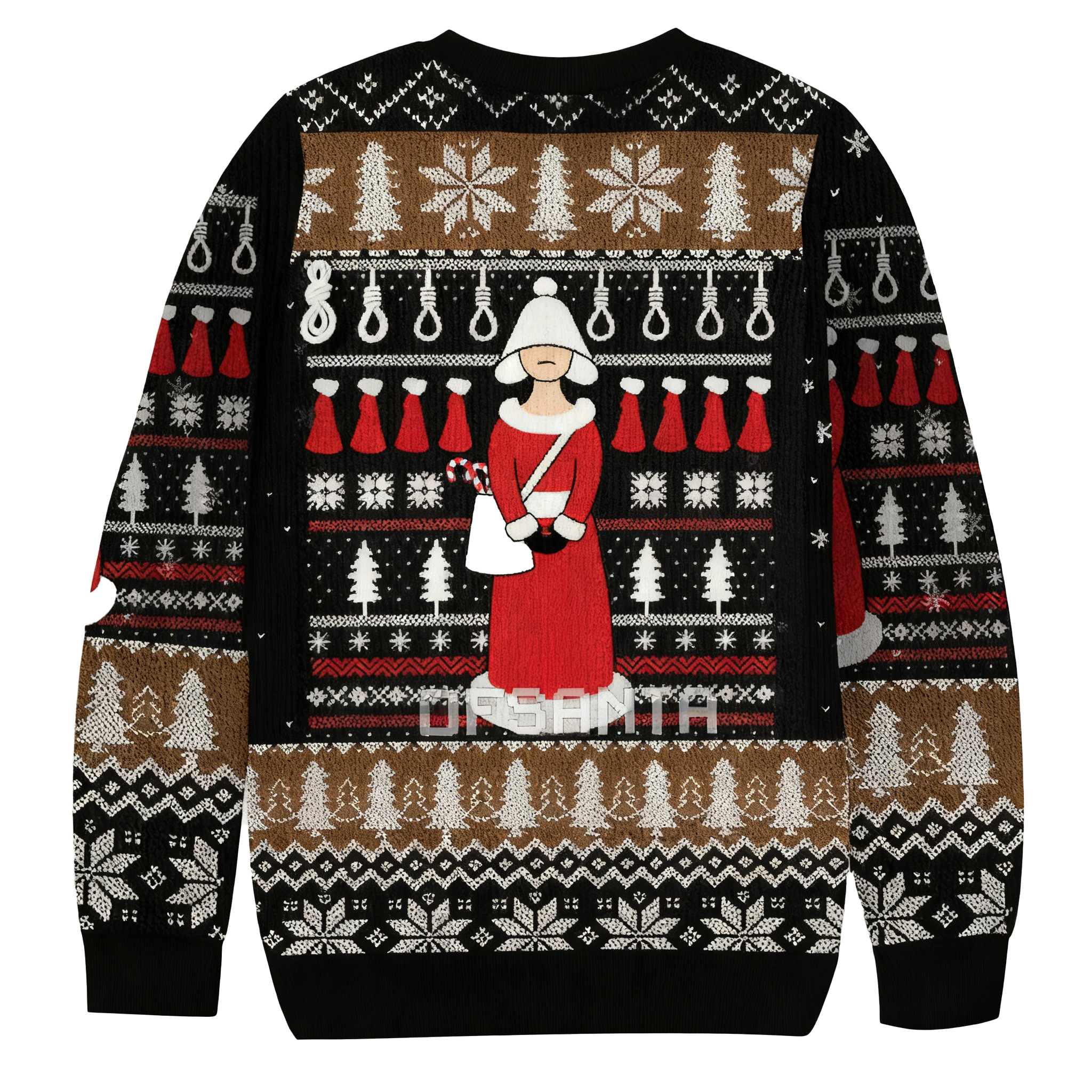 Baddiecat Of Santa Christmas Ugly Sweatshirt