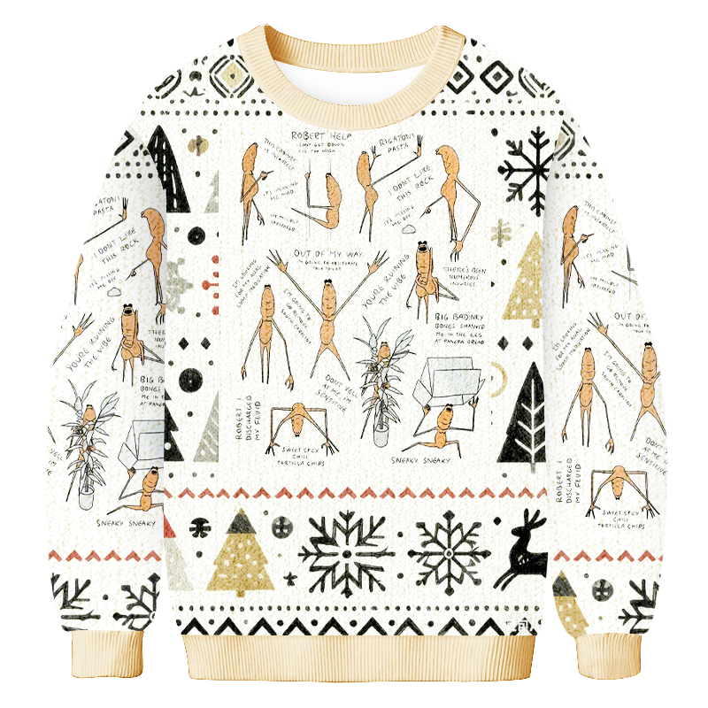 Baddiecat Work Christmas Ugly Sweatshirt