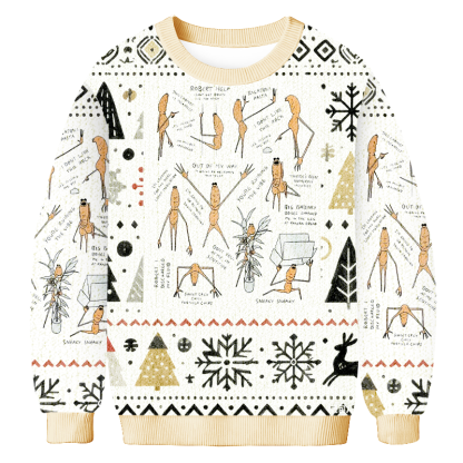 Baddiecat Work Christmas Ugly Sweatshirt