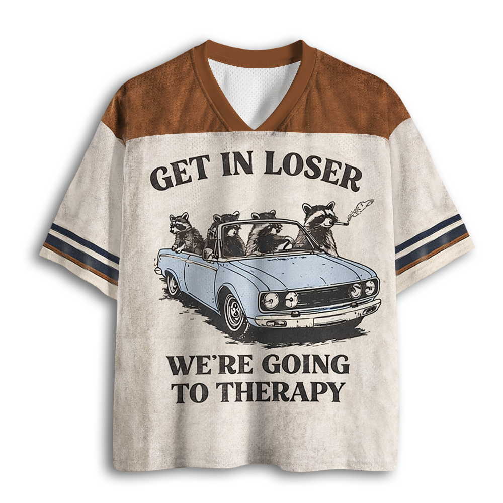 Baddiecat Get In Loser We're Going To Therapy Mesh Jersey