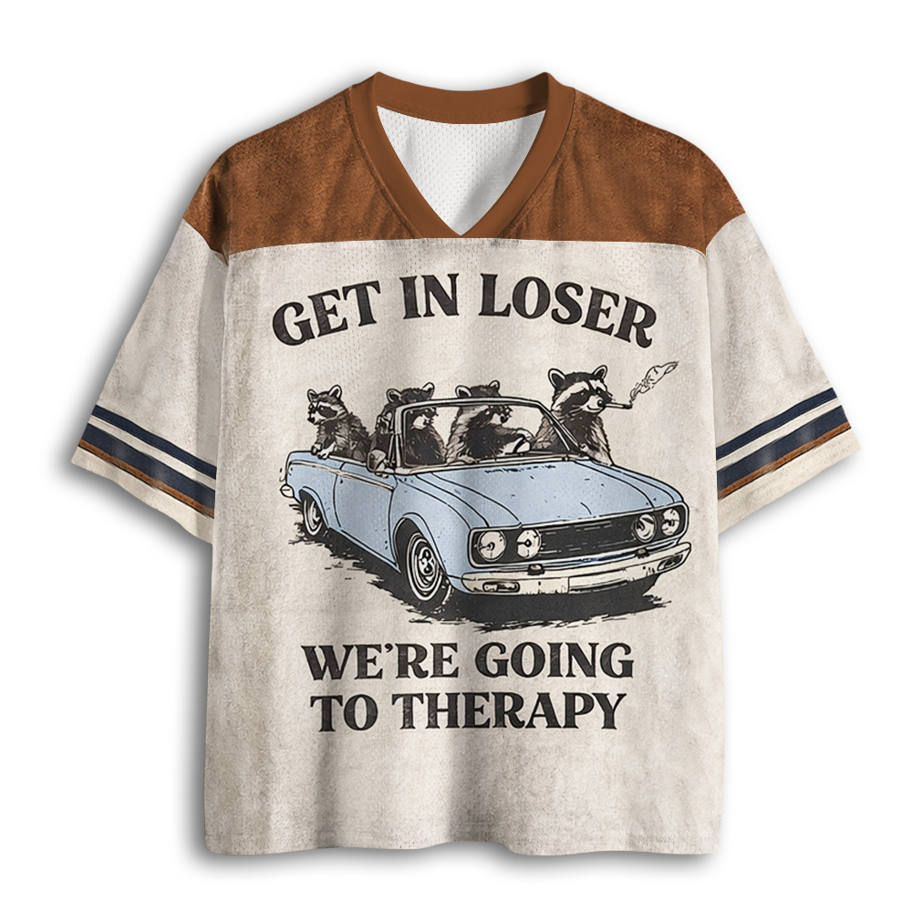 Baddiecat Get In Loser We're Going To Therapy Mesh Jersey