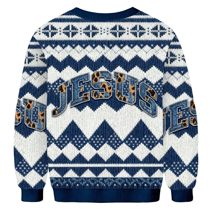 Baddiecat Jesus Christmas Ugly Sweatshirt