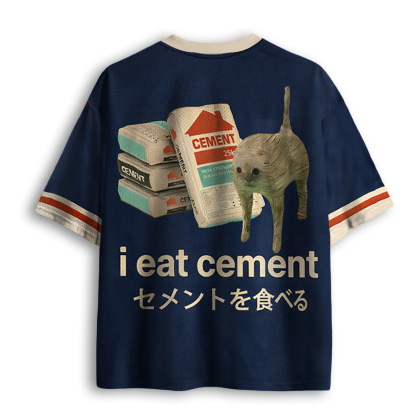 Baddiecat I Eat Cement  Mesh Jersey