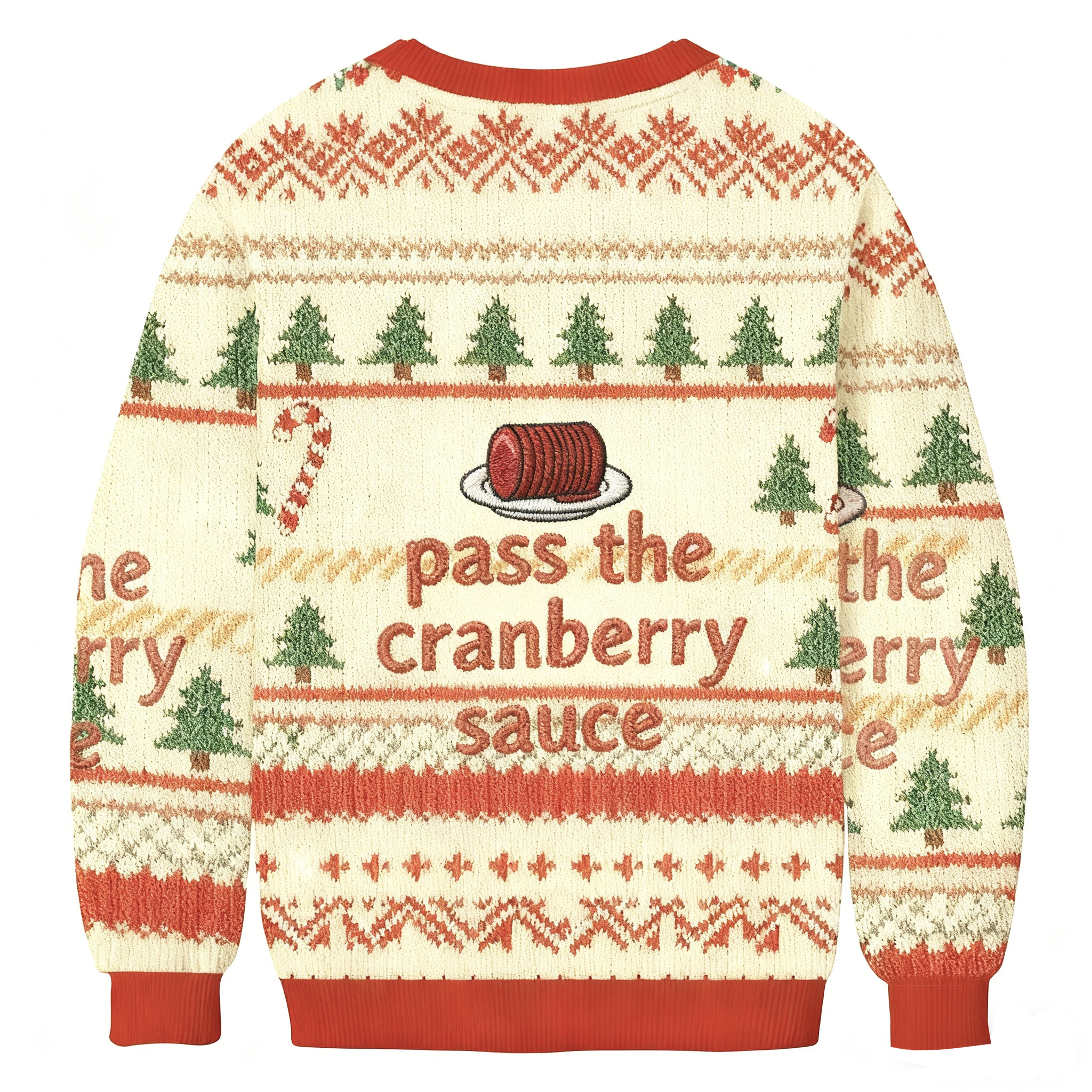 Baddiecat Pass The Cranberry Sauce Christmas Ugly Sweatshirt