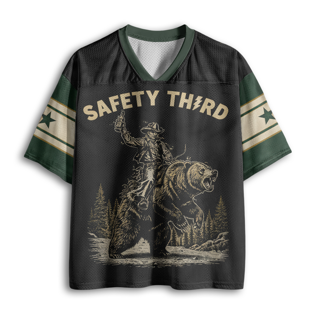 Baddiecat Funny Safety Third Mesh Jersey