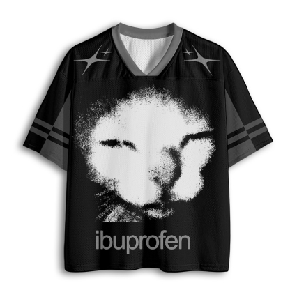 Baddiecat Funny Ibuprofen Cat Meme Mesh Jersey