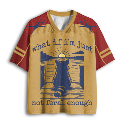 Baddiecat Funny Raccoon What If I'm Not Enough Mesh Jersey