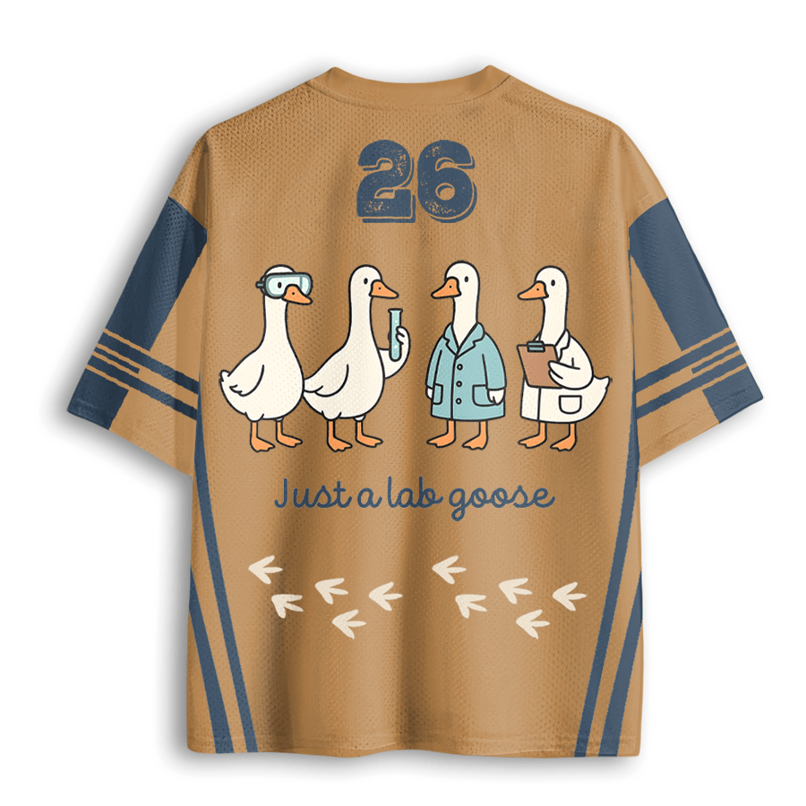 Baddiecat Just A Lab Goose Funny Mesh Jersey