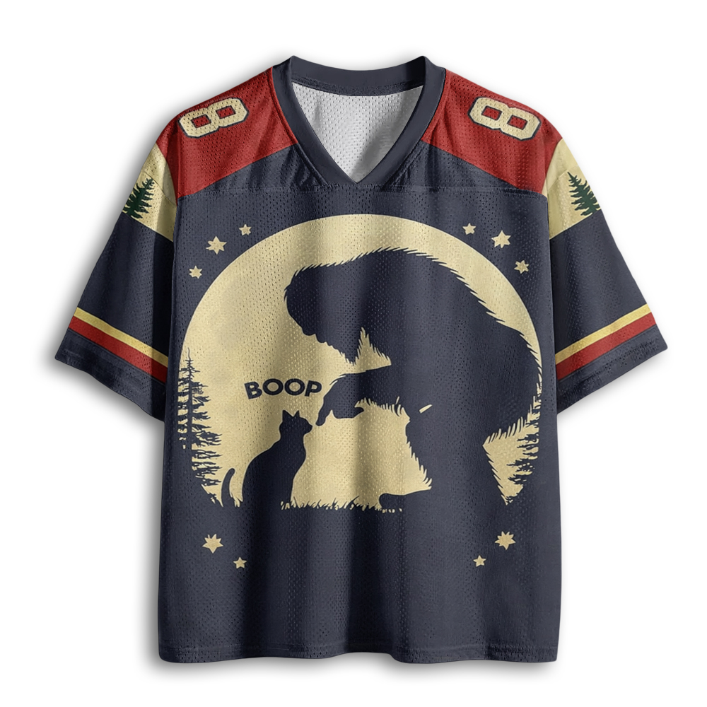 Baddiecat Boop Nose Bigfoot Cat Mesh Jersey