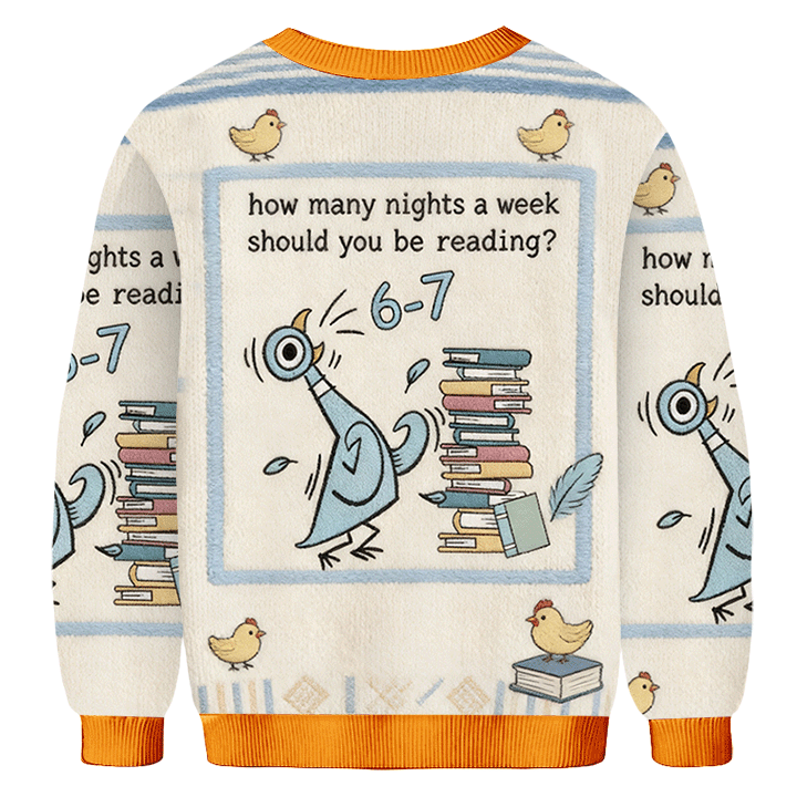 Baddiecat 6-7 How Many Nights A Week Should You Be Reading Ugly Sweatshirt