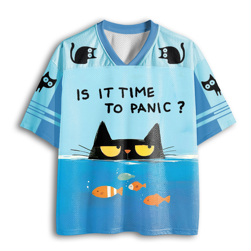 Baddiecat Is It Time To Panic Cat Mesh Jersey