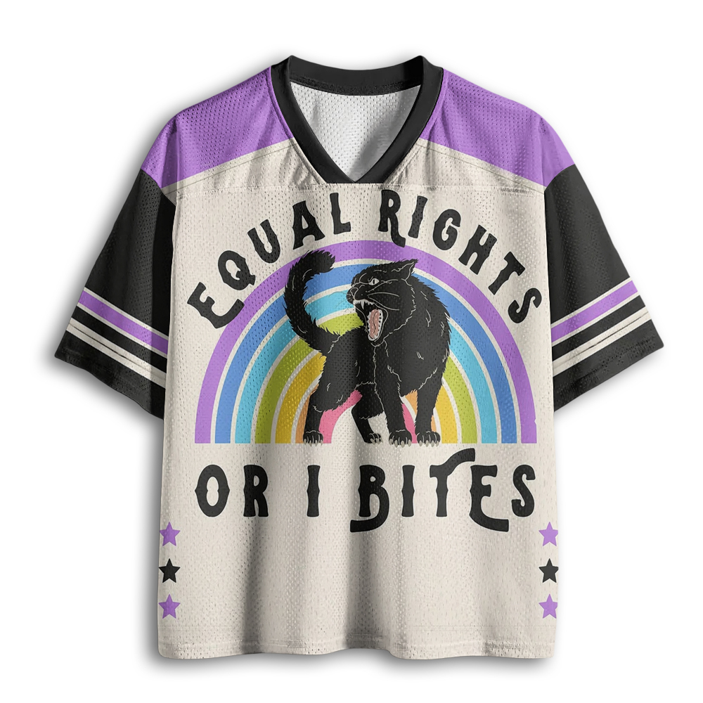 Baddiecat Equal Rights LGBTQ Mesh Jersey