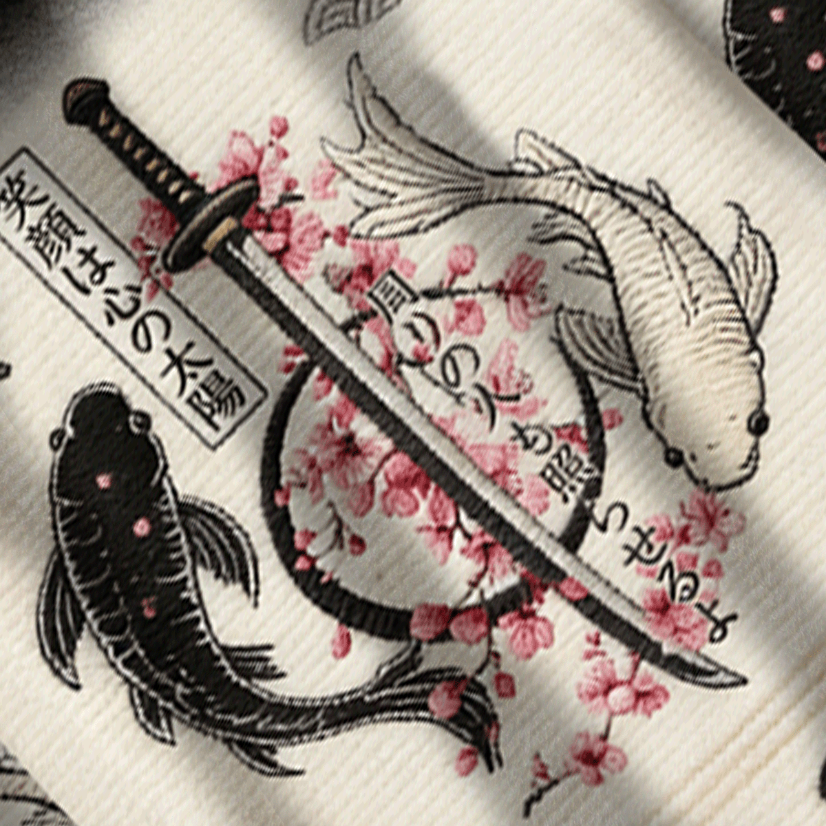 Baddiecat Japanese-style Tokyo Yin-Yang Koi Fish Ugly Sweatshirt