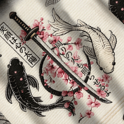 Baddiecat Japanese-style Tokyo Yin-Yang Koi Fish Ugly Sweatshirt