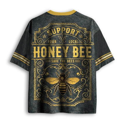 Baddiecat Support Honey Bee Mesh Jersey