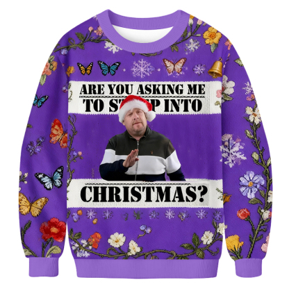 Baddiecat Funny Expressions Christmas Ugly Sweatshirt