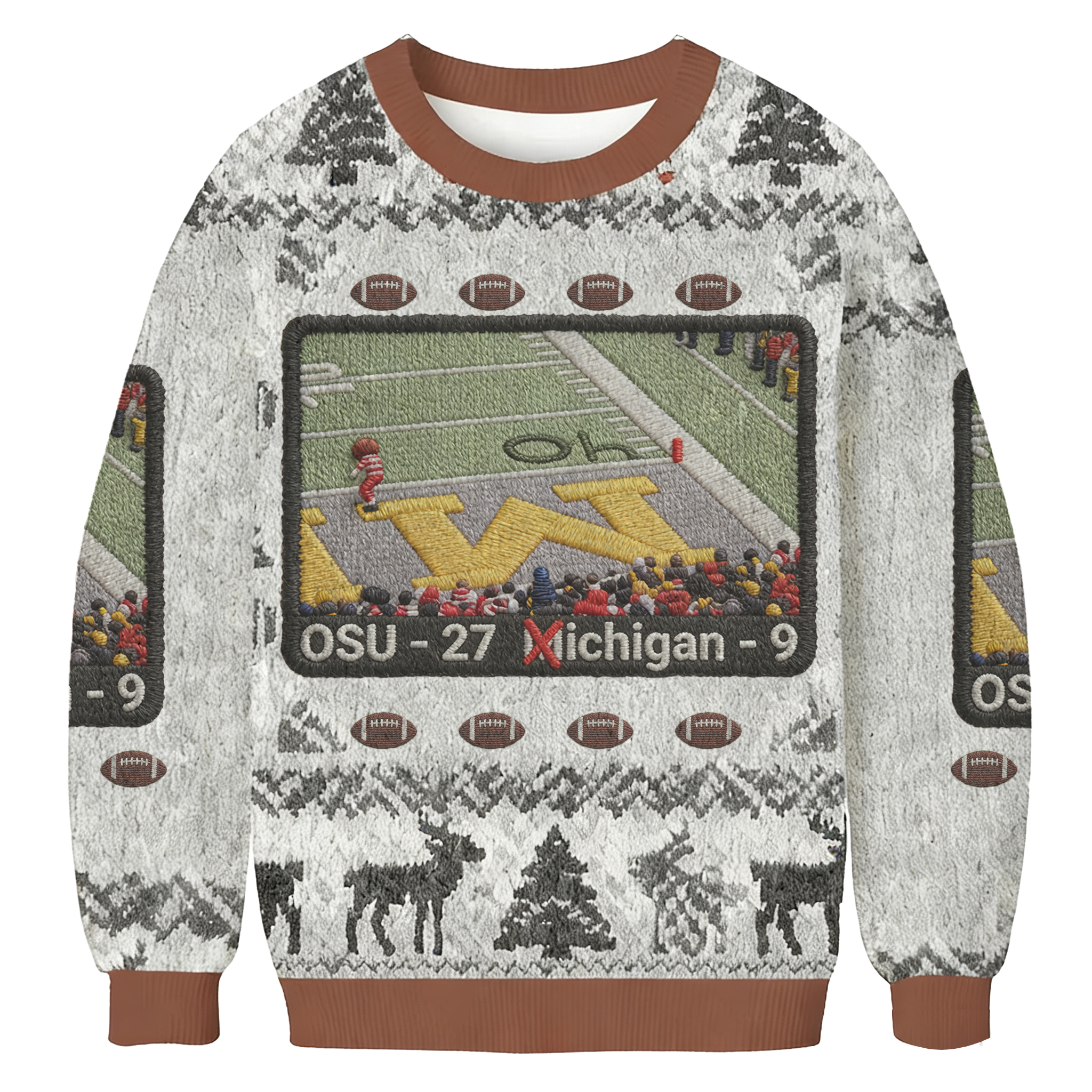 Baddiecat OSU 27 VS Michigan 9 Football Ugly Sweatshirt