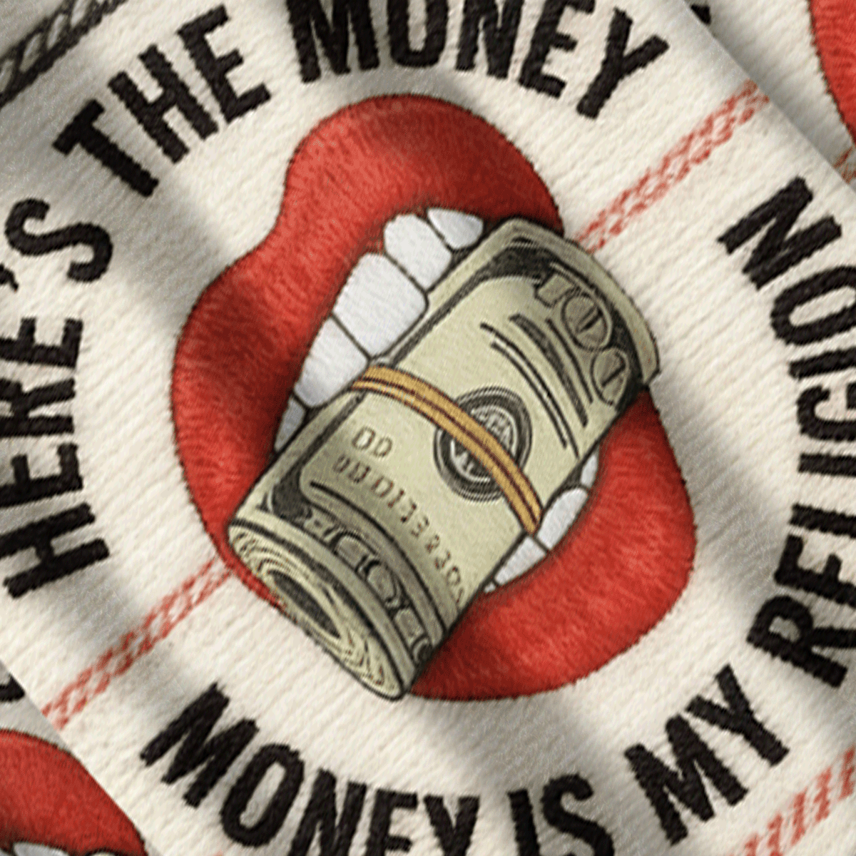 Baddiecat Here's The Money Money Is My Religion Ugly Sweatshirt