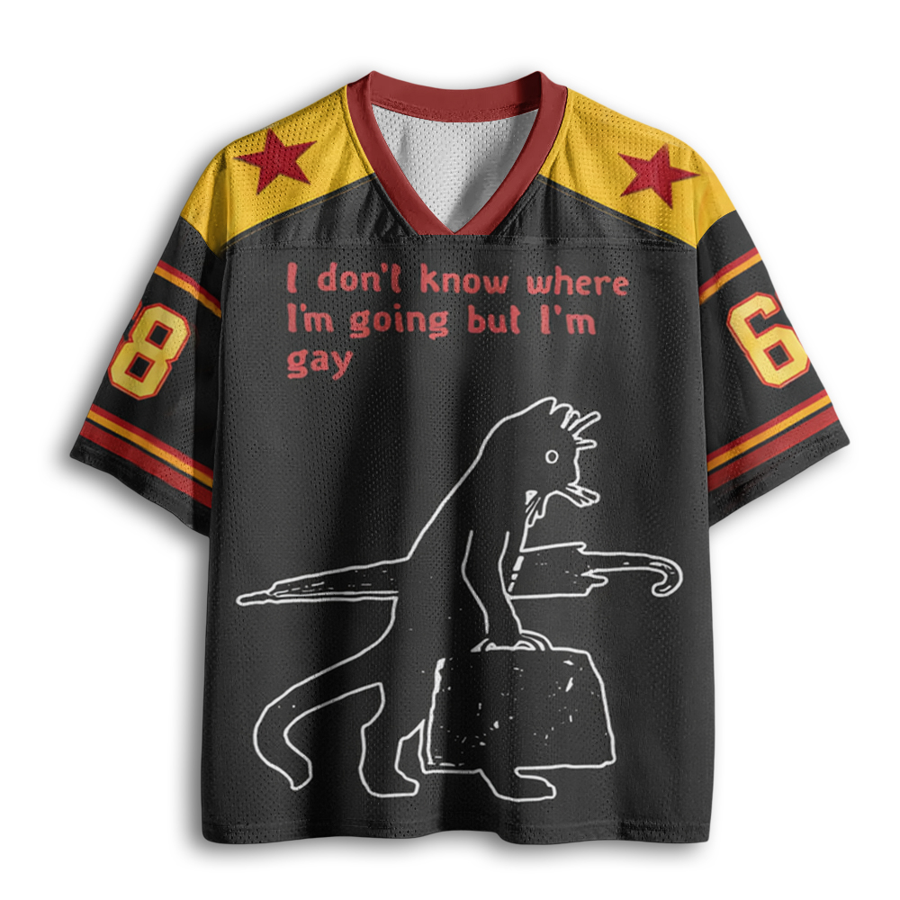 Baddiecat Cat Gay Pride Mesh Jersey